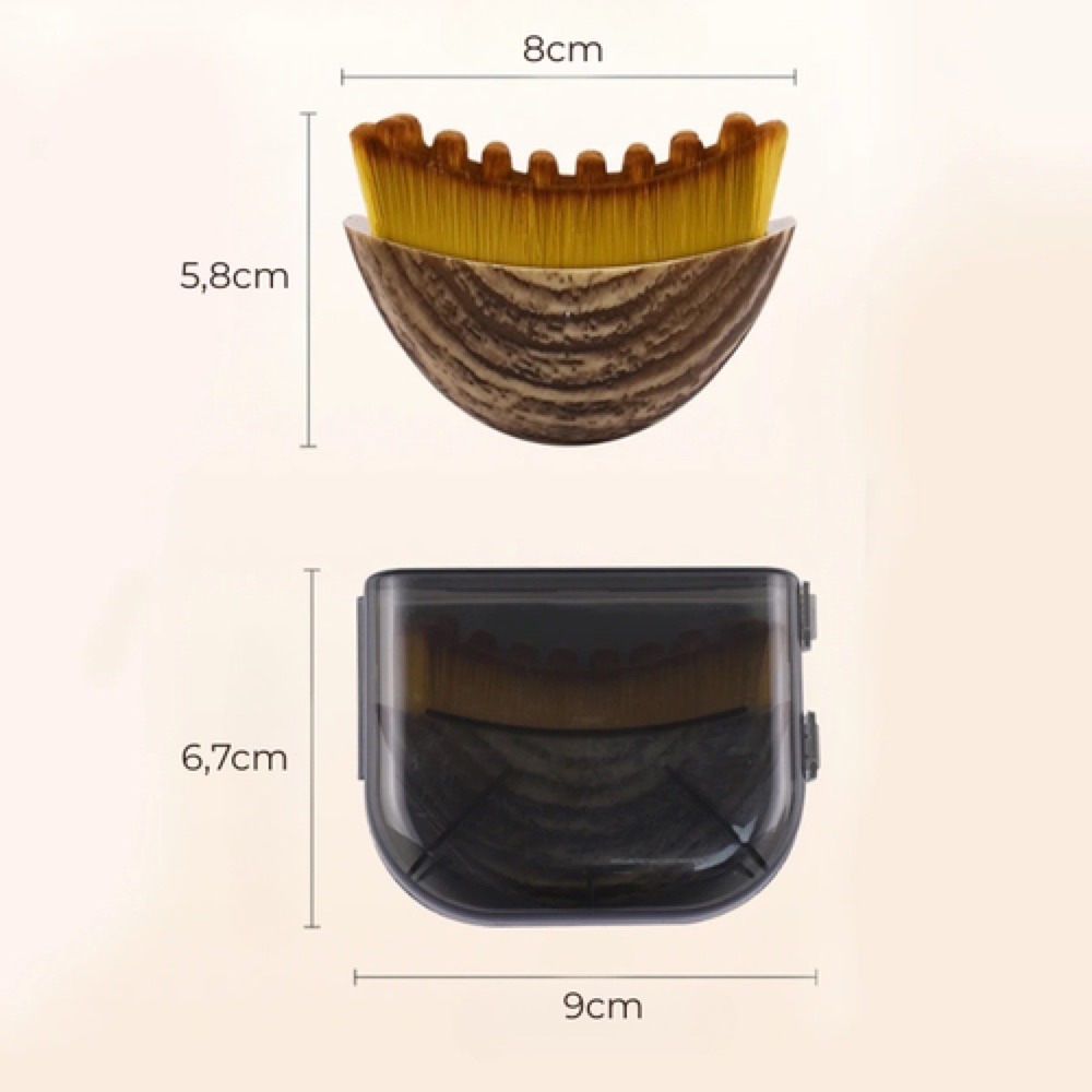 Dimensões da escova facial
